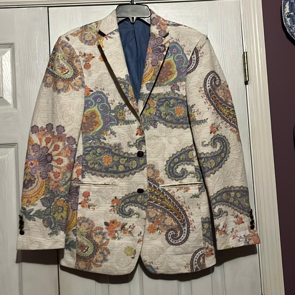 Tallia mens paisley suit jacket size 36R